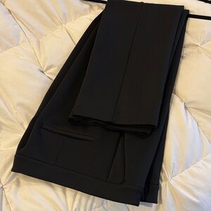 Good American Scuba Wide Leg Trousers Black Thick Stretch Pants GS0375